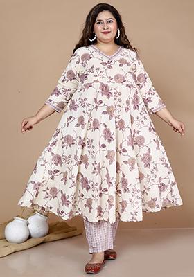 Pink Printed Cotton Salwar Kameez