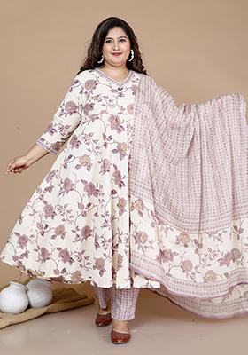 Pink Printed Cotton Salwar Kameez