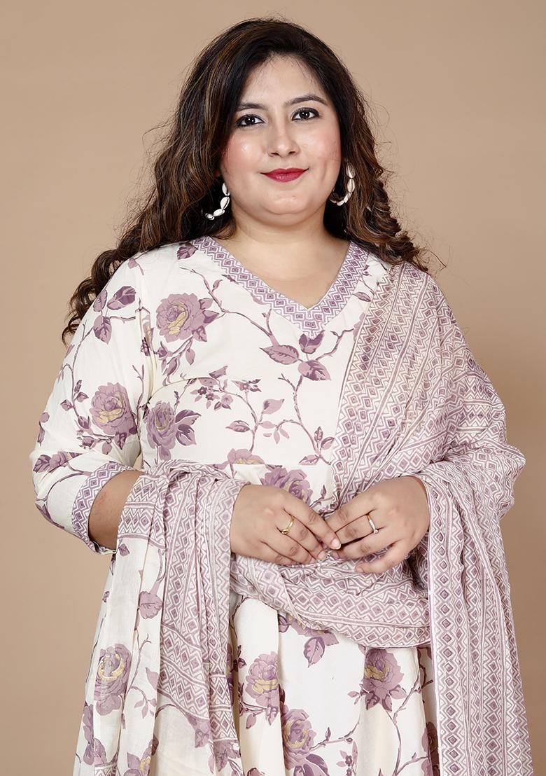Pink Printed Cotton Salwar Kameez