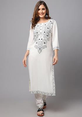 Green Hand Block Print Cotton Kurta Set