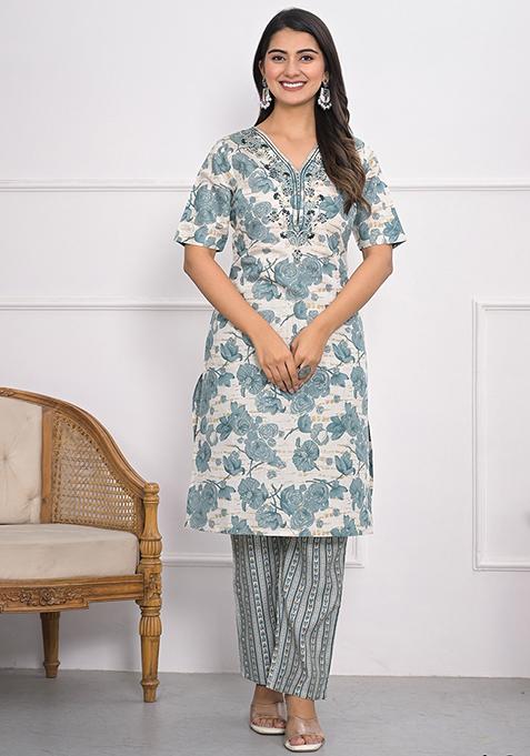 Off White  Chanderi Salwar Kameez