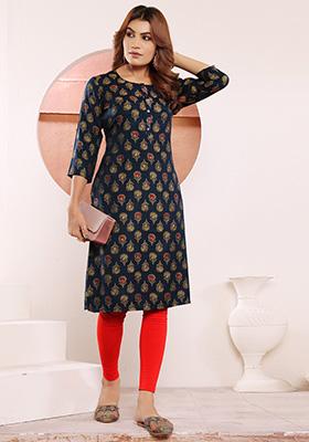 Bottel Green Embroidered Viscose Salwar Kameez