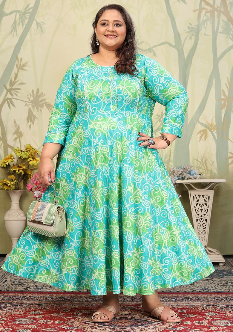 White And Black Printed Rayon Gown