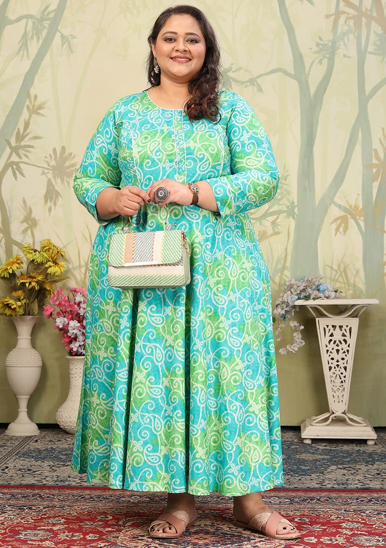 White And Black Printed Rayon Gown