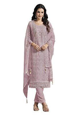 Pink Embroidered Georgette Pakistanii Salwar Kameez