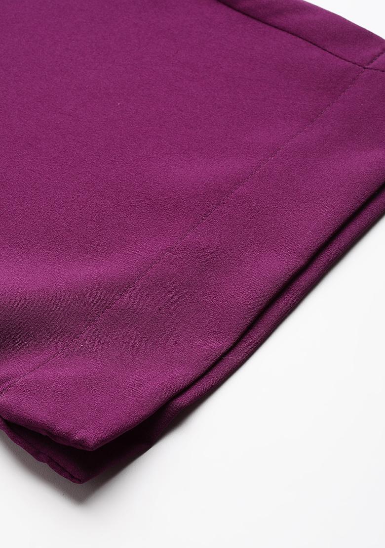 Purple Printed Georgette Salwar Kameez