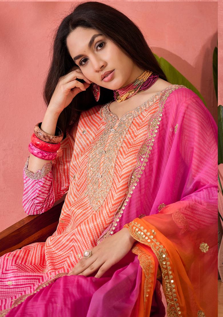 Pink Embroidered Silk Salwar Kameez
