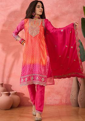 Pink Embroidered Silk Salwar Kameez