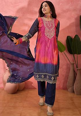 Pink Embroidered Silk Salwar Kameez