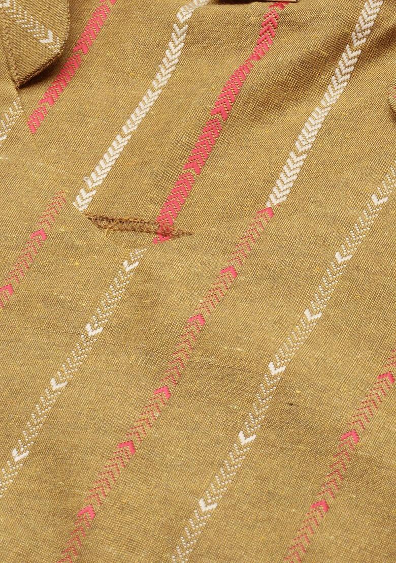 Yellow Embroidered Poly Blend Salwar Kameez