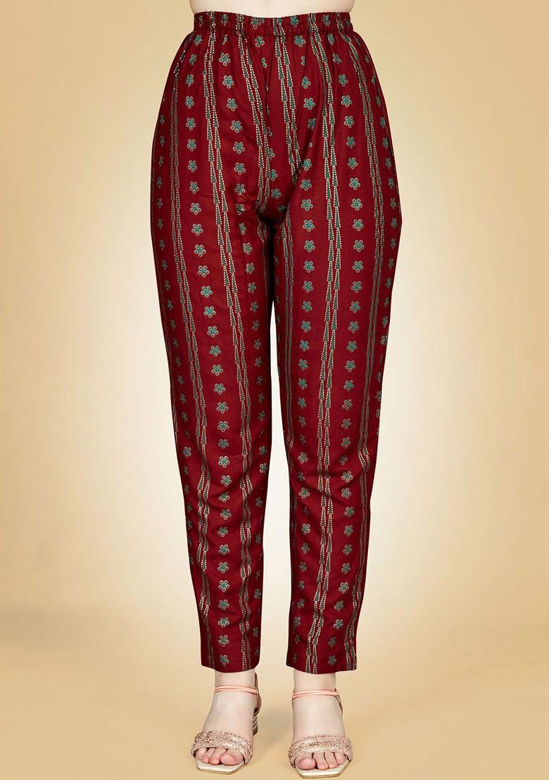 Maroon Paisley Embroidered Poly Blend Salwar Kameez With Dupatta