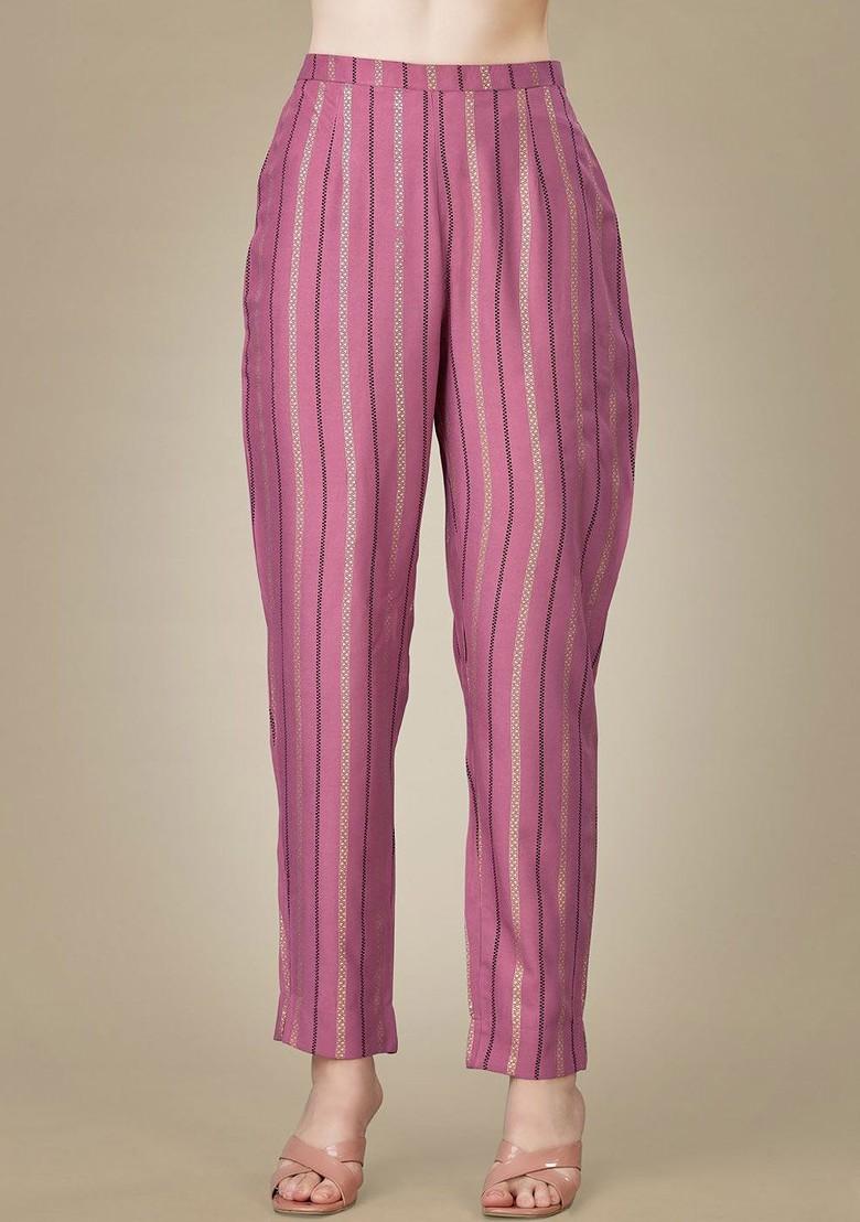 Purple Embroidered Poly Blend Salwar Kameez With Dupatta