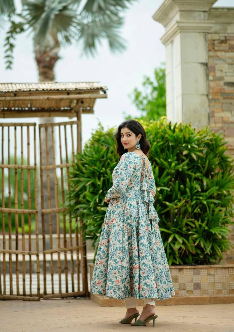 Multi Printed Muslin Salwar Kameez With Dupatta