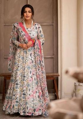 Multi Printed Chinon Salwar Kameez With Dupatta