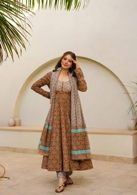 Pink Embroidered Faux Georgette Salwar Kameez With Dupatta