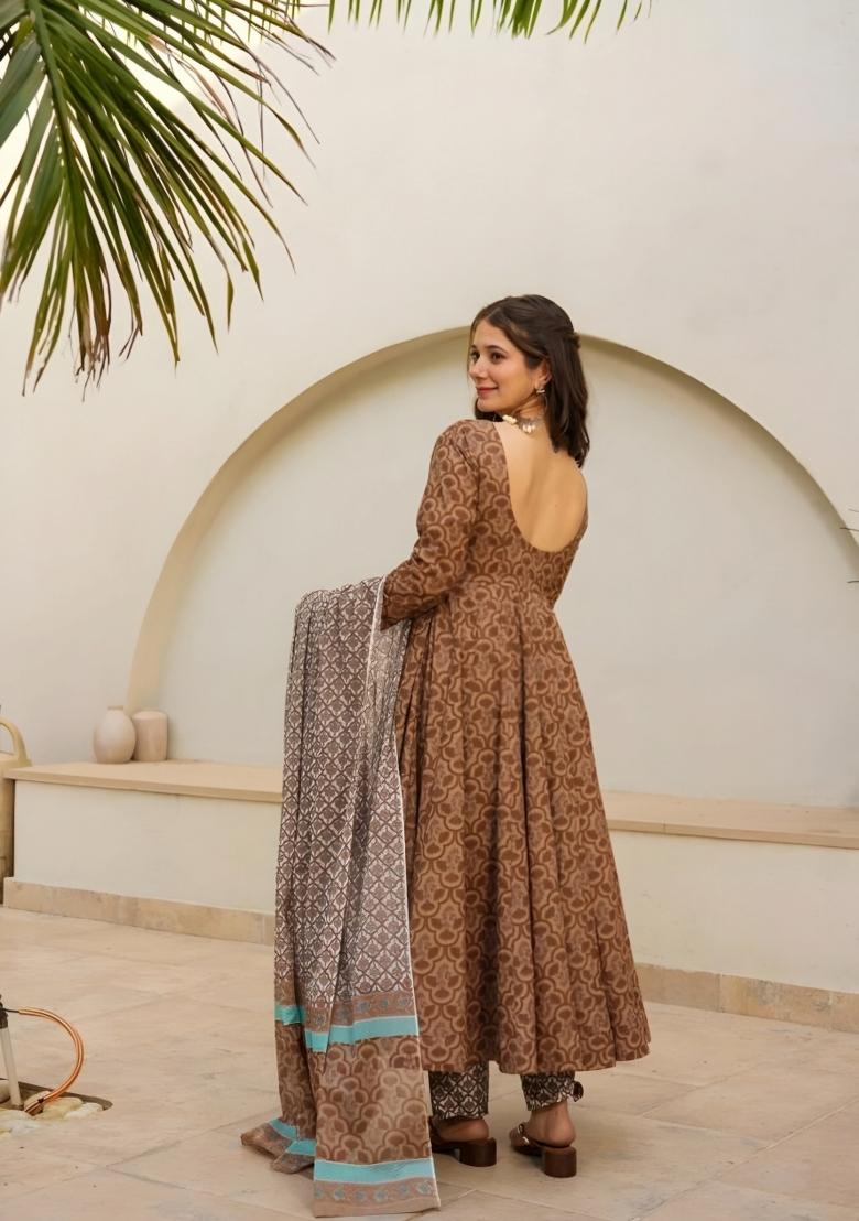 Pink Embroidered Faux Georgette Salwar Kameez With Dupatta