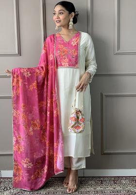 Black Embroidered Velvet Salwar Kameez With Dupatta