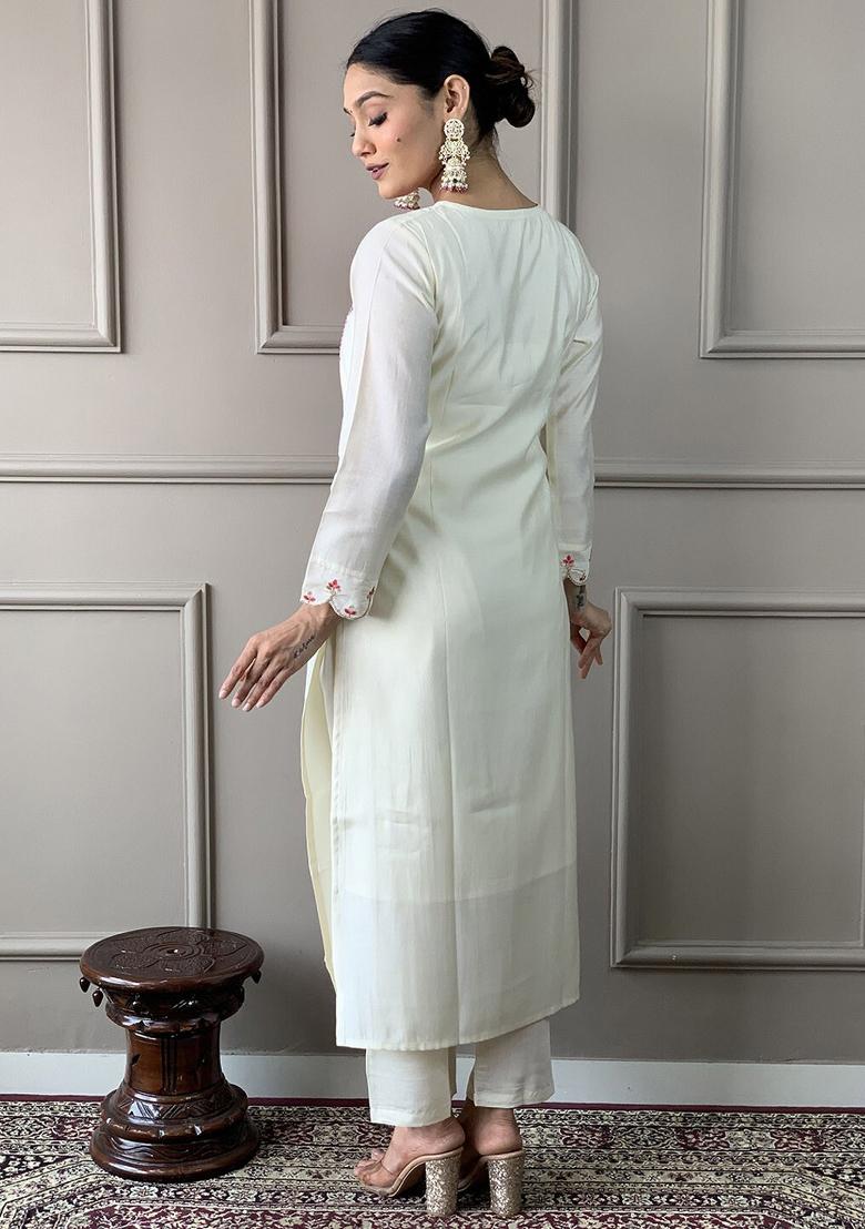 Black Embroidered Velvet Salwar Kameez With Dupatta