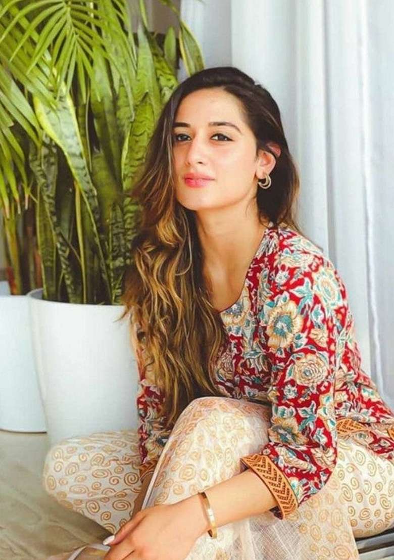 Red Floral Print Cotton Pakistani Suit Set - Indya