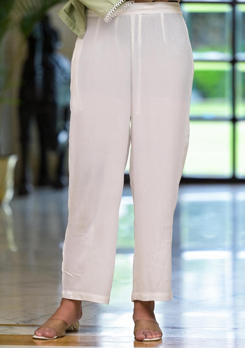 Olive Embroidered Viscose Palazzo Set With Dupatta