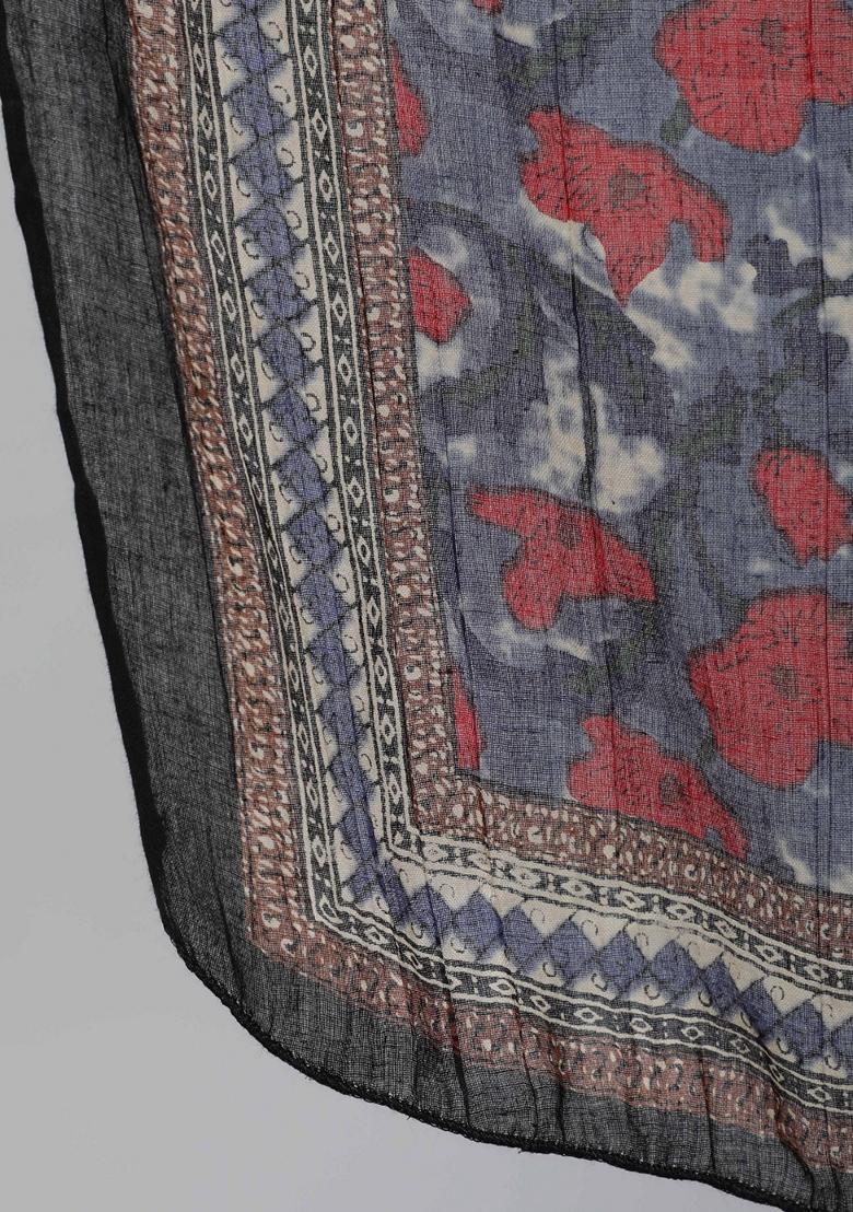 Multi Printed Pure Cotton Palazzo Set With Dupatta