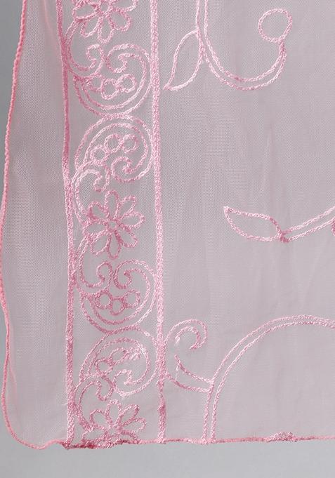 Burgundy Embroidered Rayon Palazzo Set With Dupatta