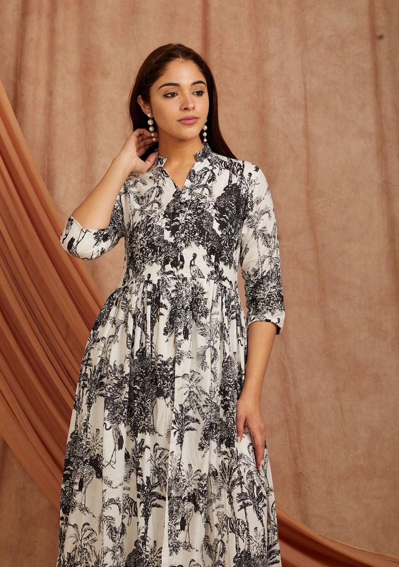Black Printed Cotton Palazzo Set