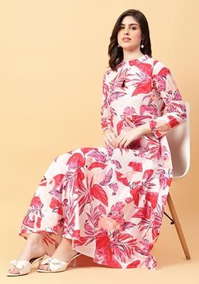 Red Printed Cotton Dress