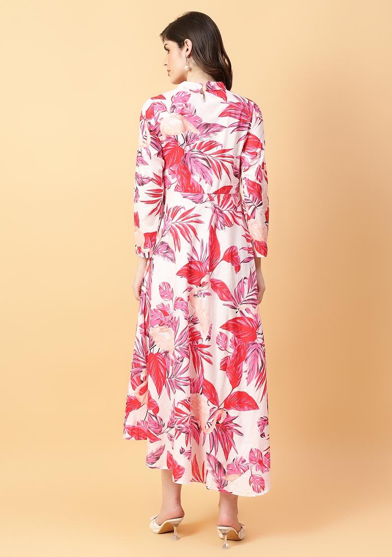 Red Printed Cotton Dress