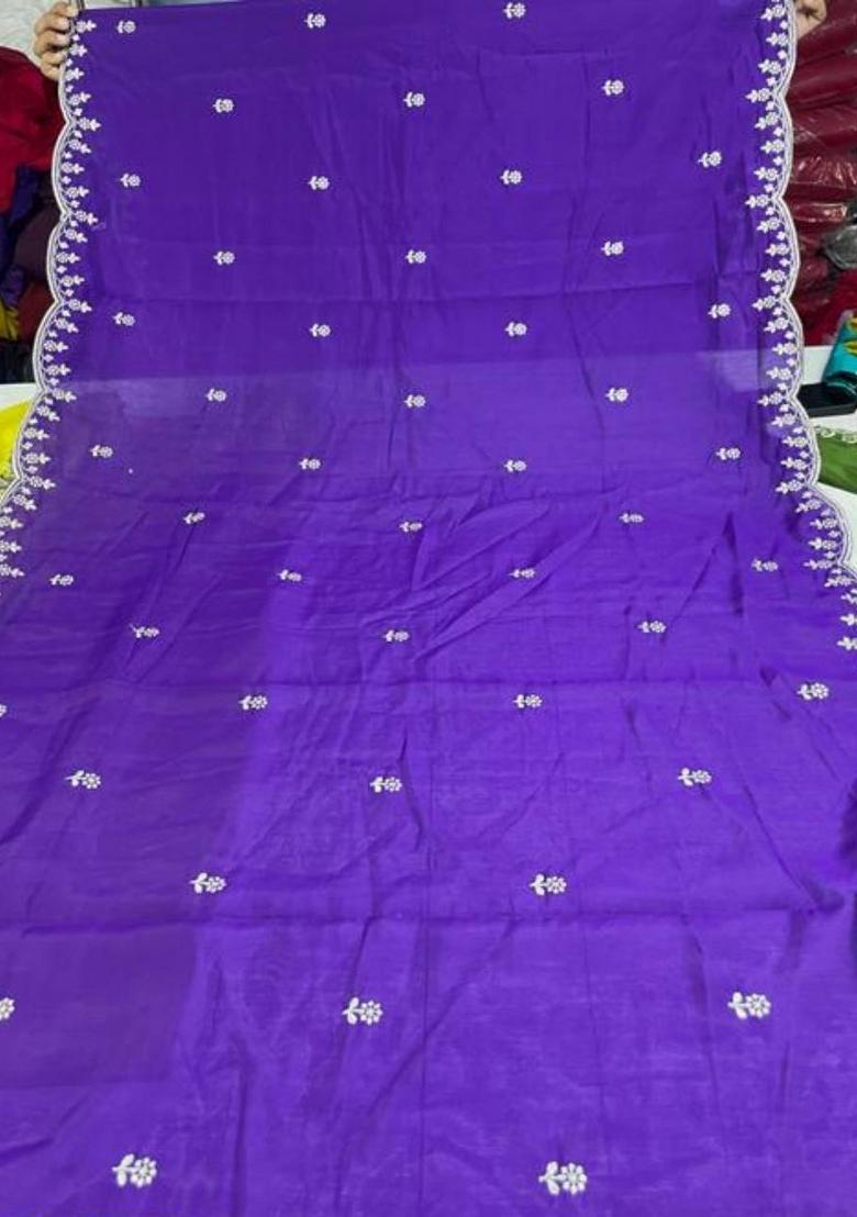 Lemon Yellow Embroidererd Viscose Chanderi Salwar Kameez With Dupatta