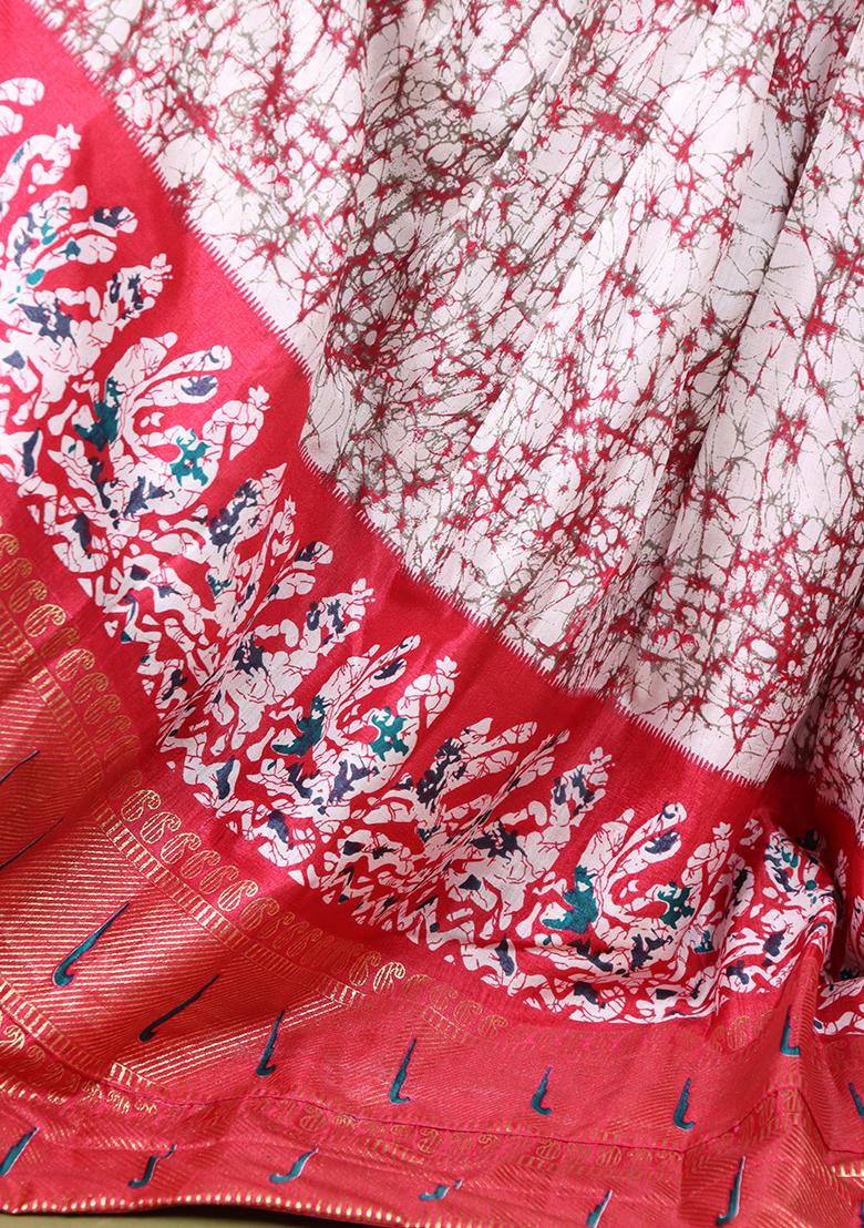 Purple Printed Soft Silk Gown