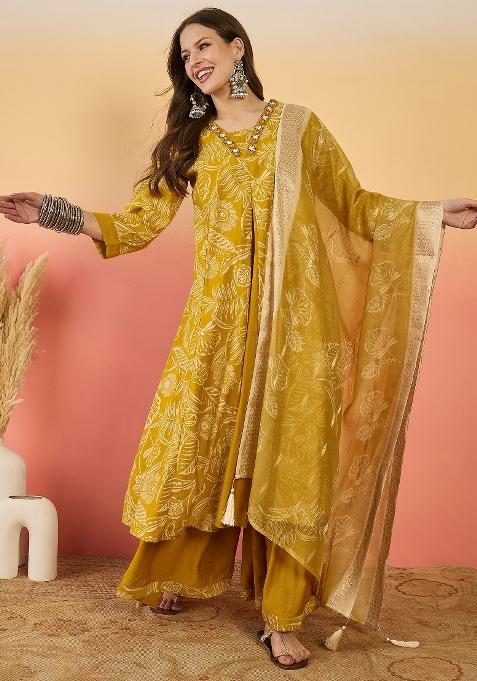 URAZ COTTON HAREEM SET - YELLOW