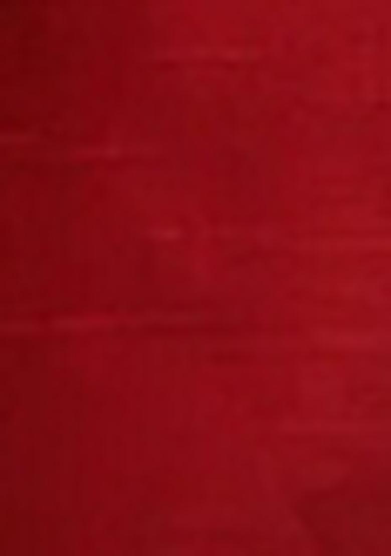 Red Printed Art Silk Salwar Kameez With Dupatta