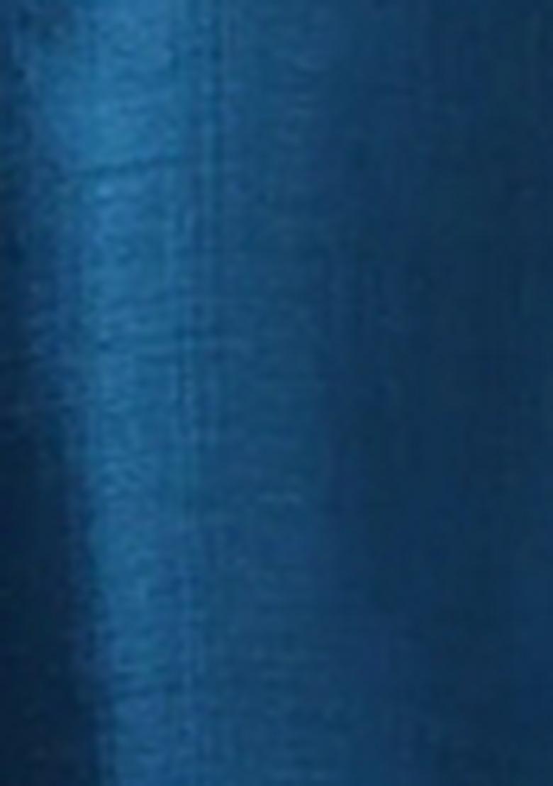 Teal Blue Printed Art Silk Salwar Kameez With Dupatta