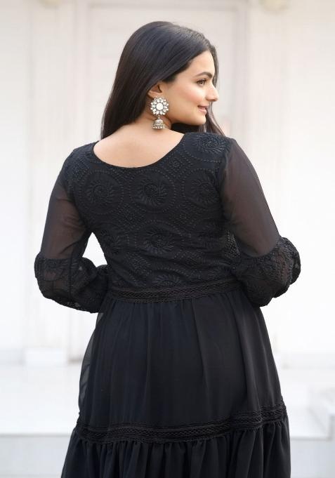 Black Chikankari Georgette Salwar Kameez