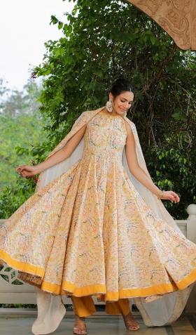 Pink Embroidered Cotton Blend Salwar Kameez With Dupatta