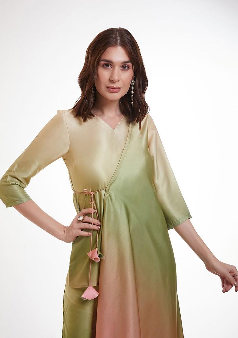 Multi Embroidered Poly Blend Co Ord Set