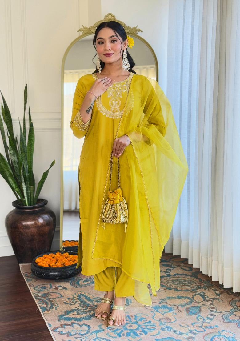 Liril Green Embroidererd Rayon Salwar Kameez With Dupatta