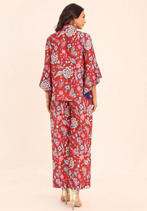 Multi Embroidered Muslin Co Ord Set