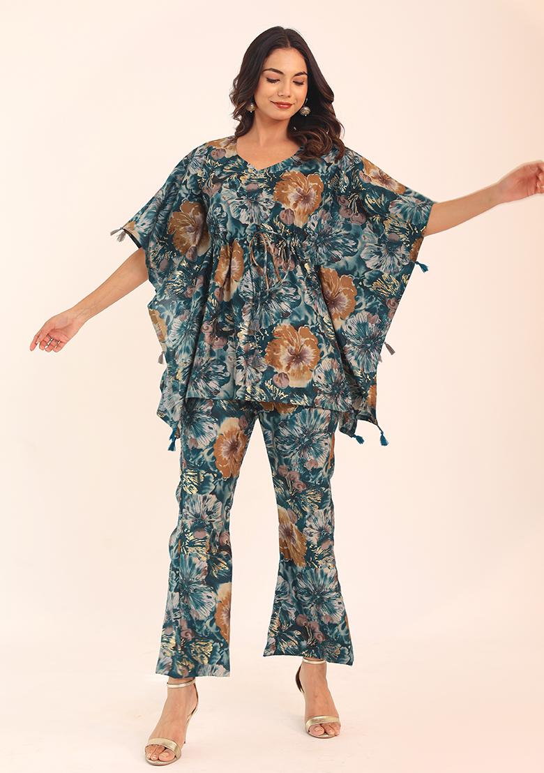 Multi Embroidered Muslin Co Ord Set