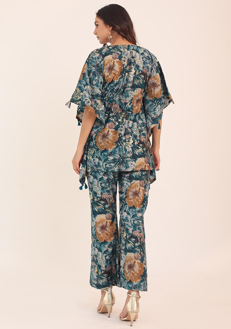 Multi Embroidered Muslin Co Ord Set