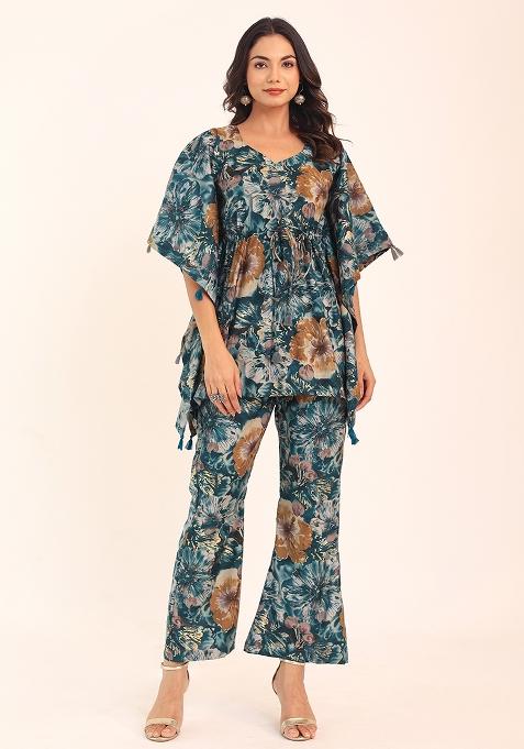 Multi Embroidered Muslin Co Ord Set