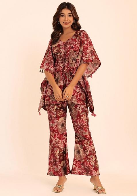 Multi Embroidered Muslin Co Ord Set