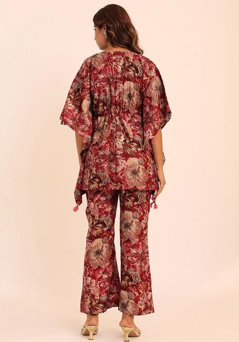 Multi Embroidered Muslin Co Ord Set