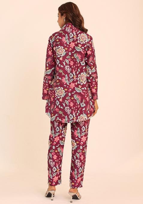 Multi Embroidered Muslin Co Ord Set