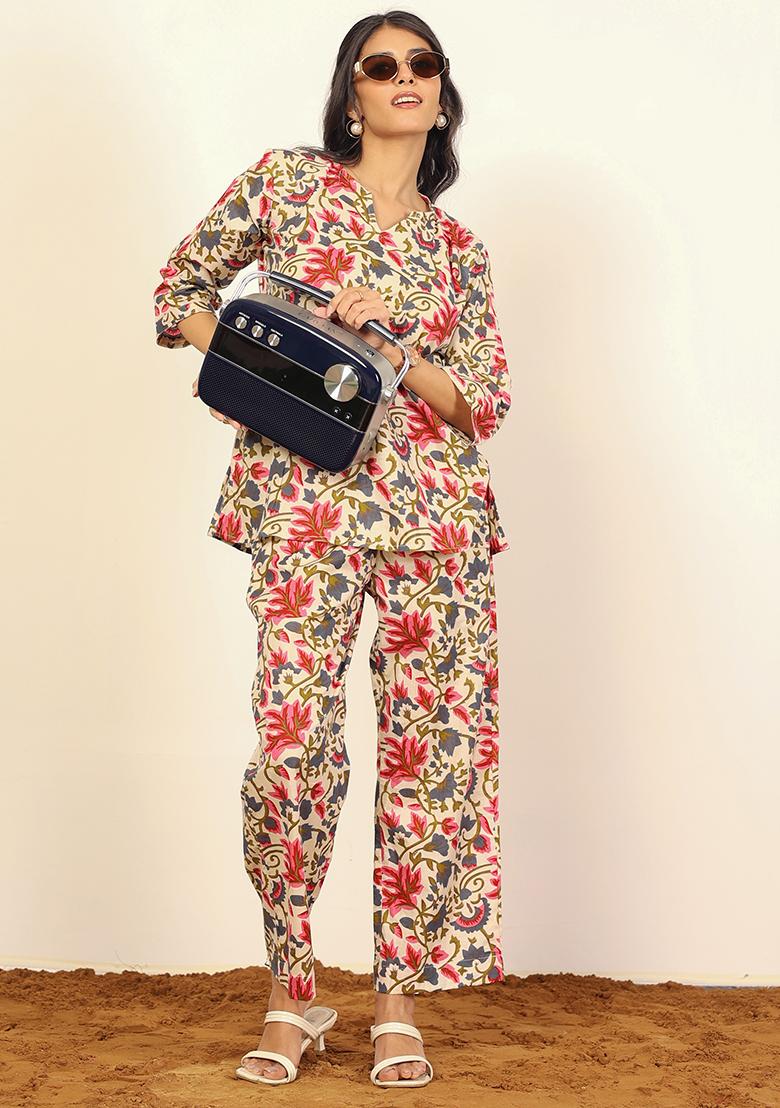 Multi Printed  Cotton Co Ord Set