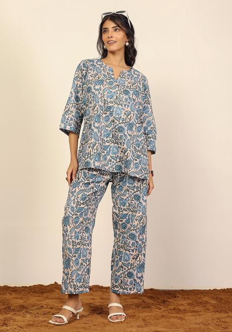 Multi Printed  Cotton Co Ord Set