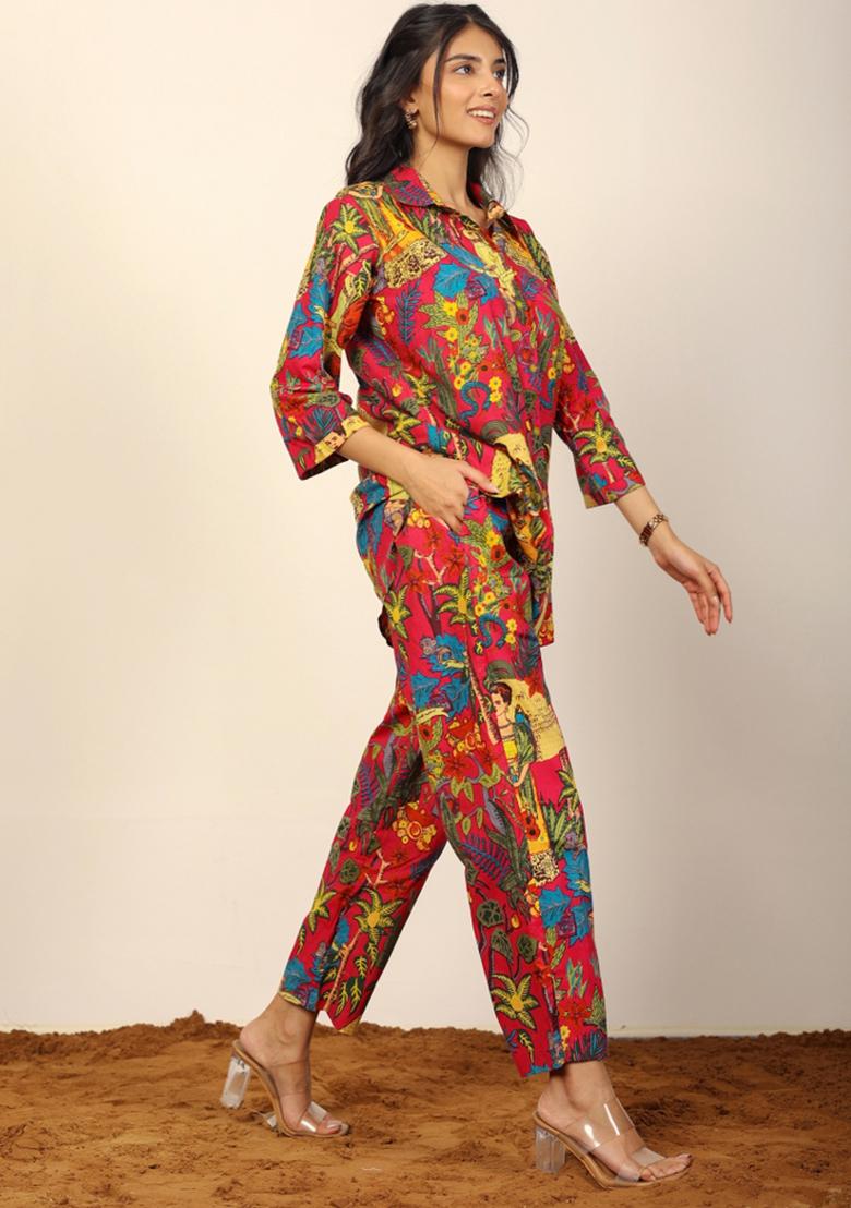 Multi Printed  Cotton Co Ord Set