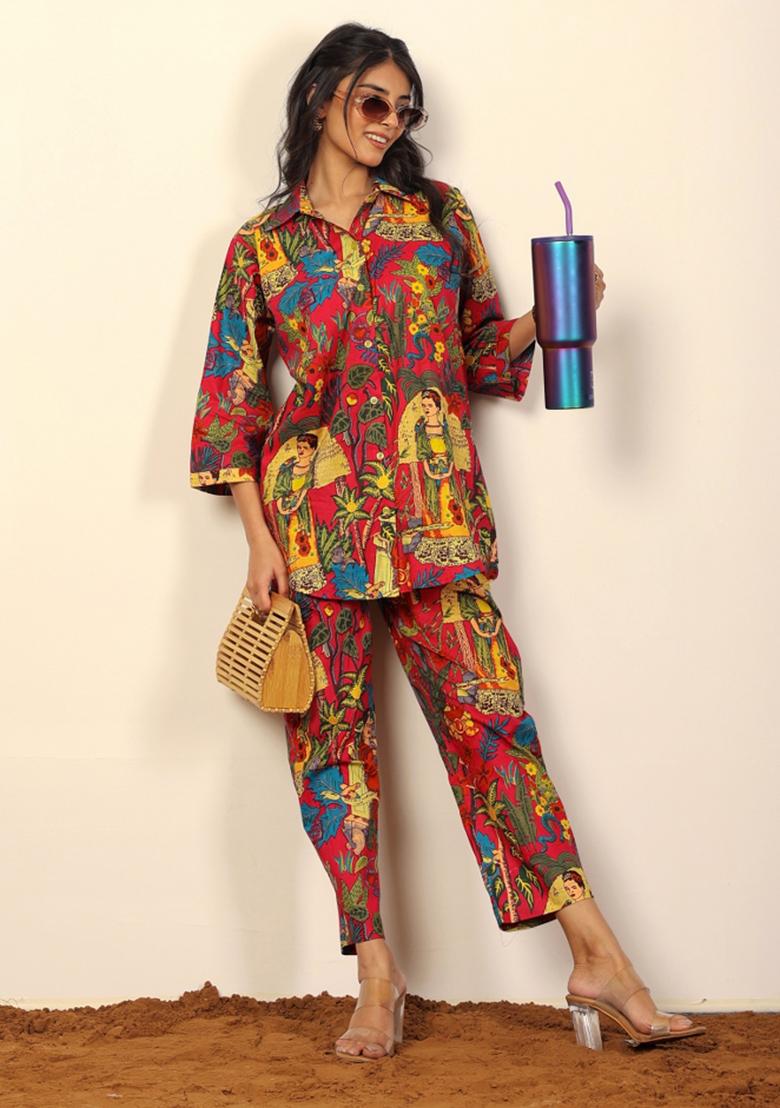 Multi Printed  Cotton Co Ord Set