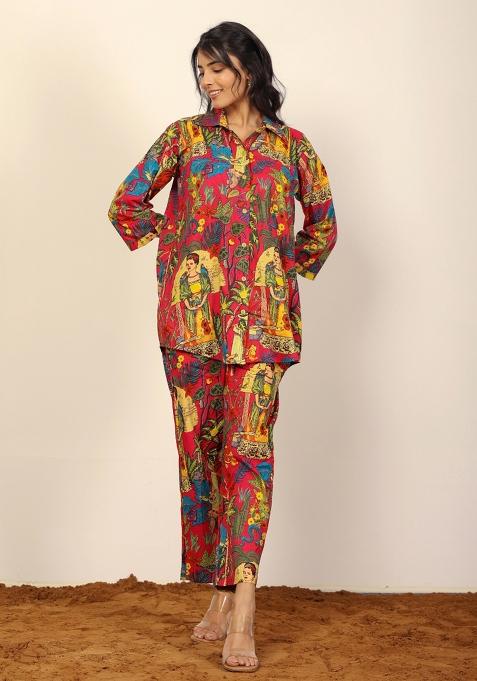 Multi Printed  Cotton Co Ord Set